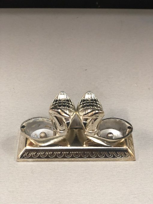 Bird Shaped German Silver Sliding Kum Kum Box