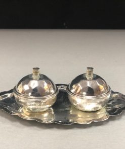 German Silver Kum Kum Box With Stand