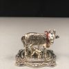 Lord Krishna'S Kamdhenu Cow With Calf German Silver Showpiece