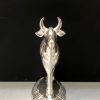 Lord Krishna'S Kamdhenu Cow With Calf German Silver Showpiece Lord Krishna'S Kamdhenu Cow With Calf German Silver Showpiece