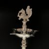 German Silver Kuthu Vilakku / Dīpak / Diyā / Dīpamu / Dīpa / Dīpaka 32 Cm