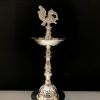 German Silver Kuthu Vilakku / Dīpak / Diyā / Dīpamu / Dīpa / Dīpaka 32 Cm