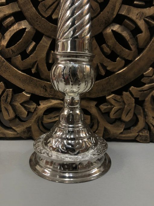 German Silver Kuthu Vilakku / Dīpak / Diyā / Dīpamu / Dīpa / Dīpaka 40 Cm