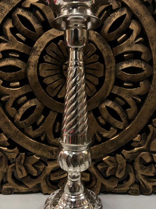 German Silver Kuthu Vilakku / Dīpak / Diyā / Dīpamu / Dīpa / Dīpaka 40 Cm