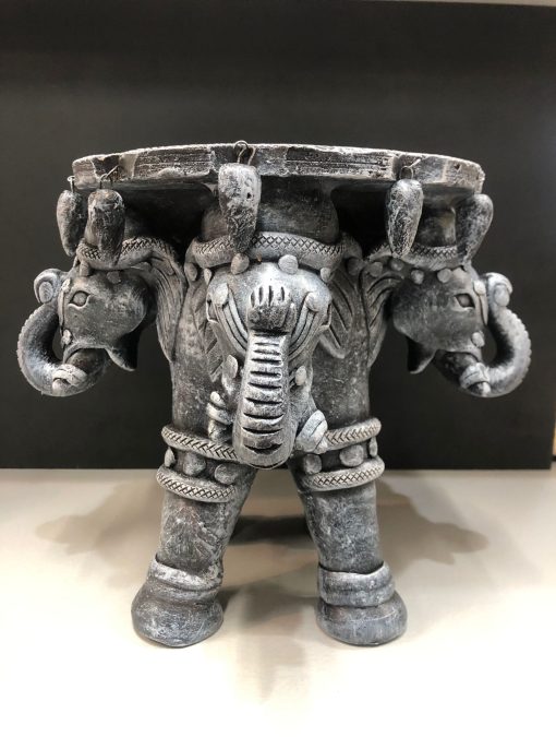 4 Headed Elephant Terracotta Stand Planter Garden Decor Pot Stand Outdoor Indoor Balcony Garden Brown 11 x 11 x 9 Inch