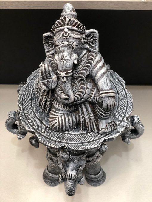 4 Headed Elephant Terracotta Stand Planter Garden Decor Pot Stand Outdoor Indoor Balcony Garden Brown 11 x 11 x 9 Inch