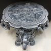 4 Headed Elephant Terracotta Stand Planter Garden Decor Pot Stand Outdoor Indoor Balcony Garden Brown 11 x 11 x 9 Inch