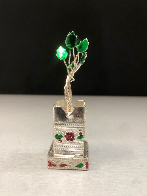German Silver Tulsi Plant Showpiece / For Car Dashboard /Pooja German Silver Tulsi Plant Showpiece / For Car Dashboard /Pooja