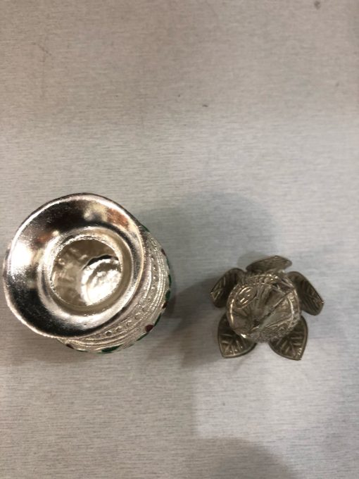 German Silver Kalasam with Coconut for Pooja/ Tenga Kalash/Decor/Return Gift Size:3" Inch Wt:50g