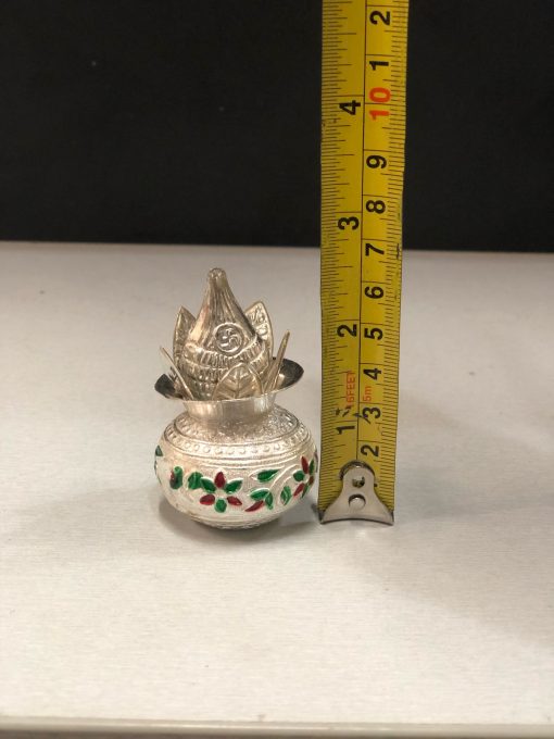 German Silver Kalasam with Coconut for Pooja/ Tenga Kalash/Decor/Return Gift Size:3" Inch Wt:50g