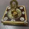 Rangoli Design Pooja Chowki - 10 inch