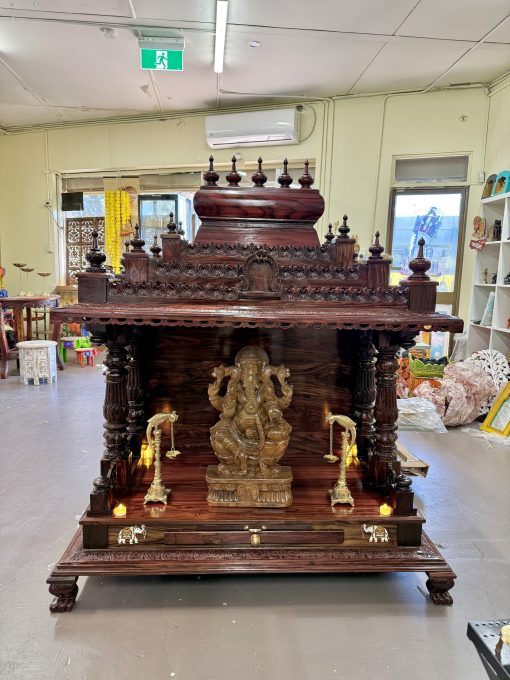 Teakwood Wooden Pooja Home Mandir / Home Temple (160x130x66CM) Teakwood Wooden Pooja Home Mandir / Home Temple (120x60x40cm)