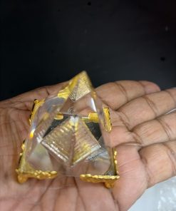 Reiki Crystal Products Vastu/Feng Shui Crystal Glass Pyramid for Positive Energy, Vastu Correction, Spirits, Success Good Luck and Prosperity
