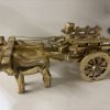 Antique brass bull cart bullcart village traditional gift Vastu/Feng Shui Laughing Buddha For Wealth And Business (Buddha With Money Potli
