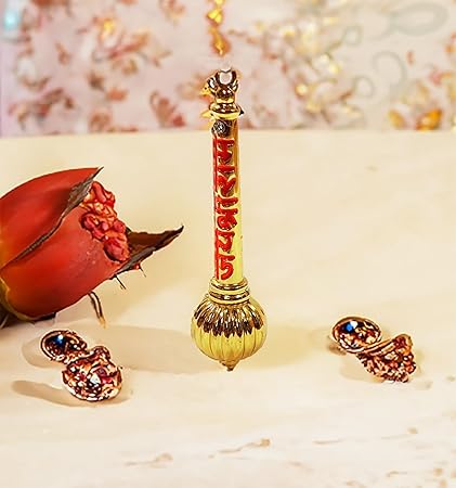 Metal Made Bajrang Bali Small Gada for Keeping in Home Temple or Gifting to Hanuman ji Size- inch wt-68g Approx