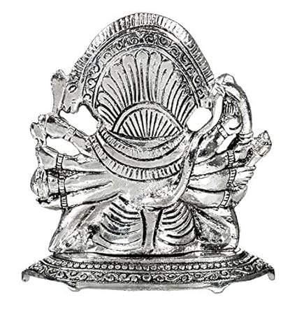 Panchmukhi Hanuman Idol (Murti) Oxidised Finish with 2 Piece Jyot Diya with Beautiful Red Velvet Box Packing (11.5H x 11W x 9.5L)