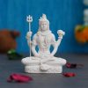White Polyresin Lord Shiva Statue