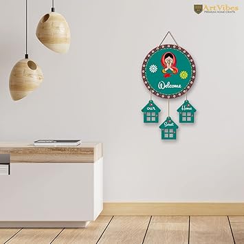Welcome Wooden Wall Hanging Decoration Items for Home | Gifts | Mdf Art for Living Room | Decorative Item for House | Modern Wood Hanger | Modern Decor