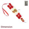 Closely Knitted 12" Haar,Mala - Garland Maala for Idols, Photo Frames, Fancy Dress, Marriages etc.… (Red and White)