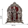 Silver Plated Ram Darbar GodIdol Statue Oxidised Finish with Beautiful Velvet Box Packing and (24H x 21W x 11L CM ) Silver Plated Ram Darbar GodIdol Statue Oxidised Finish with Beautiful Velvet Box Packing and (24H x 21W x 11L CM )