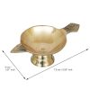 Golden Decorative Brass Diya with Stand and Holder