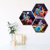 Masstone Radha Krishna Wall Painting | Radha Krishna Painting for Wall Decoration Set of 3 (21.5x21.5 inch) | Radha Krishna Painting With Frame | Wall Painting for Living Room