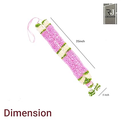 Artificial Flowers Photo Bride Groom 25inch Garland (Pink & White)