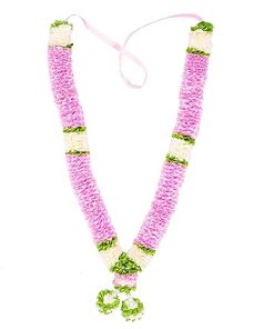 Artificial Flowers Photo Bride Groom 25inch Garland (Pink & White)