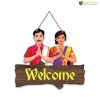 Decorative Welcome Sign Wooden Wall Hanger for Gateway | Home Decor | Office | Gifts | Bedroom | Designer Artwork Decor Items for Living Room