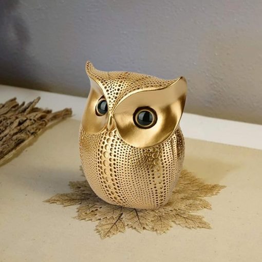 Modern Classy Lucky Owl Resin Art Figure Showpiece (Golden), 1 Piece Modern Classy Lucky Owl Resin Art Figure Showpiece (Golden), 1 Piece