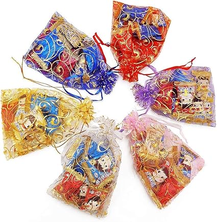 Potli Bag With Golden Design (Assorted) - Pack Of 1