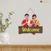 Decorative Welcome Sign Wooden Wall Hanger for Gateway | Home Decor | Office | Gifts | Bedroom | Designer Artwork Decor Items for Living Room