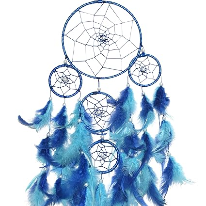 Dream Catcher Wall Hanging (Mirage), Dream Catcher Wall Decor, Wall Hanging for Bedroom and Living room, Dream Catcher for Home Decoration, Blue Dream Catcher, Large Size
