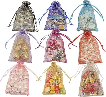 Potli Bag With Golden Design (Assorted) - Pack Of 1