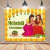 Mehendi Backdrop Decoration Cloth - Mehndi Backdrop Cloth for Decoration (4x5 ft) | Mehendi Decoration Items for Marriage | Wedding Decoration Items | Mehendi Ceremony Banner Mehendi Backdrop Decoration Cloth - Mehndi Backdrop Cloth for Decoration (4x5 ft) | Mehendi Decoration Items for Marriage | Wedding Decoration Items | Mehendi Ceremony Banner