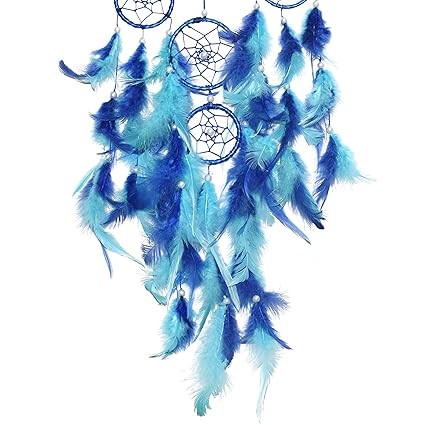 Dream Catcher Wall Hanging (Mirage), Dream Catcher Wall Decor, Wall Hanging for Bedroom and Living room, Dream Catcher for Home Decoration, Blue Dream Catcher, Large Size