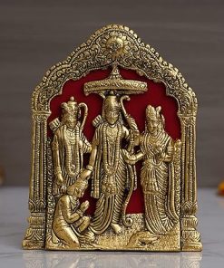 Metal Lord Ram Ji/Ram Darbar Idol Statue Murti for Home and Office Decor (Lord Ram), Gold, Pack of 1