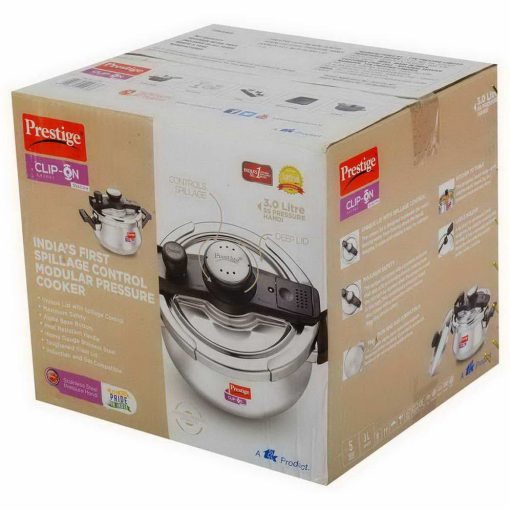 Prestige Ss Cooker Clip On Svachh Handi 3.0 Lit