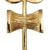 Golden Brass TriSoolam Amman Trishul Brass With Round Base Soolam Idol For Pooja Shiva Brass Thrishul