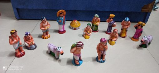Vivasaya Set / Farmers Set Clay 6" Set Navaratri Golu/Kolu Set - Gollu Dolls, Kolu Dolls