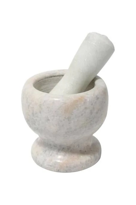 Jaipur Ace Natural White Marble Mortar and Pestle Set, Imam Dasta, Ohkli Musal, Kharal/Khalbatta or Mixer and Grinder Set for Kitchen- 3x2 Inches (White) - mini Jaipur Ace Natural White Marble Mortar and Pestle Set, Imam Dasta, Ohkli Musal, Kharal/Khalbatta or Mixer and Grinder Set for Kitchen- 4Inches (White)