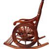 Sheesham Wood Ergonomic Rocking Chair for Small Spaces, Comfortable Wooden Armchair Swing Chair for Adult Living Room Balcony for Home Office(Brown)