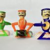 Wooden dolls Traditional Handcrafted Musical Doll Set, Home decor item for living room, decoration Multi colour (3 Dolls in 1 Pack)
