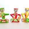 Wooden dolls Traditional Handcrafted Musical Doll Set, Home decor item for living room, decoration Multi colour (3 Dolls in 1 Pack)