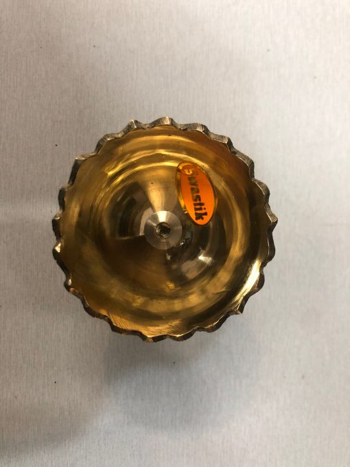Handmade Solid Brass Indian Oil Lamp Pyali Diya for Puja & Other Religious Rituals | Home Décor, Office & Temples | Festive Gifts (Small)