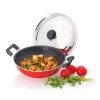 Premier Non-Stick Kadai with Stainless Steel Lid 26cm Premier Non-Stick Kadai with Stainless Steel Lid 24cm