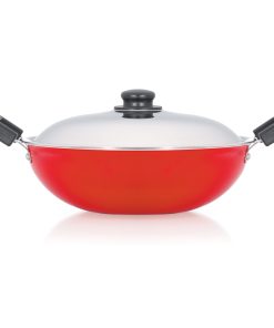 Premier Non-Stick Kadai with Stainless Steel Lid 24cm