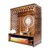 Beautiful Wooden Pooja Stand For Home/Mandir For Home/Puja Mandir Wall With Led Spot Light/Product (H- 18, L- 16, W-8.75 Inch) Beautiful Wooden Pooja Stand For Home/Mandir For Home/Puja Mandir Wall With Led Spot Light/Product (H- 18, L- 16, W-8.75 Inch)