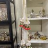 Handicrafts beads and coloured flowers decor hanging - 1 piece