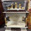 White wooden Pooja mandir / wooden temple (55x38x20cm)